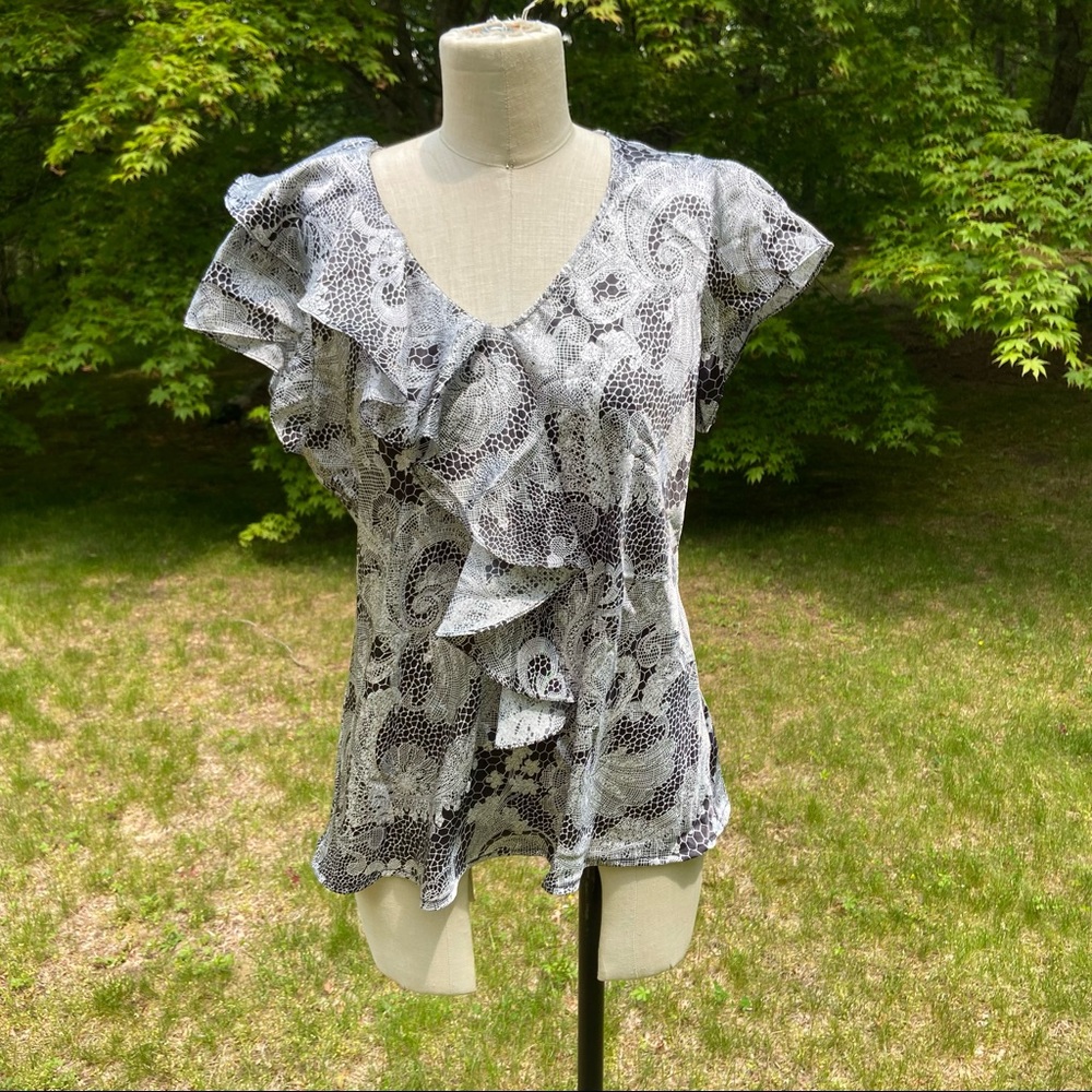Sunny Leigh Fake Silk Dressy Top